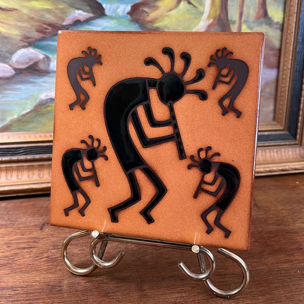 Vintage Masterworks Kokopelli Decorative Tile